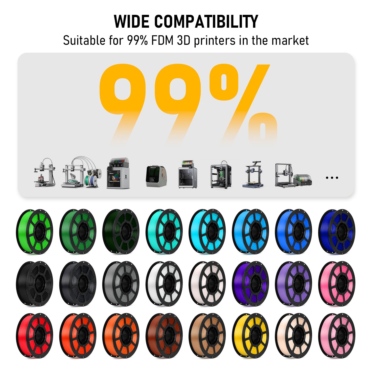 PLA 12-Color 1.75mm 3D Printer Filament Set detail image 4