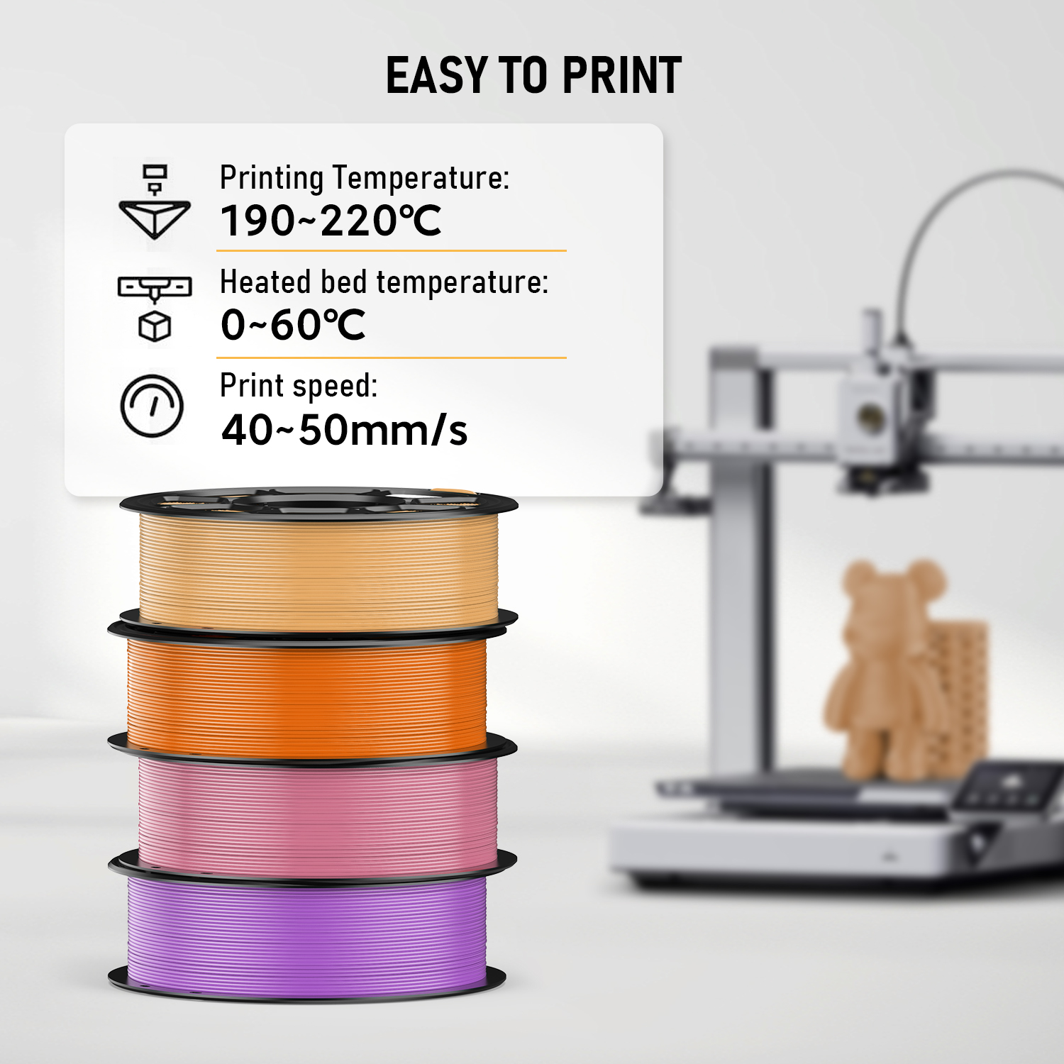 PLA 1.75mm 5-Roll 3D Printer Filament Bundle detail image 6