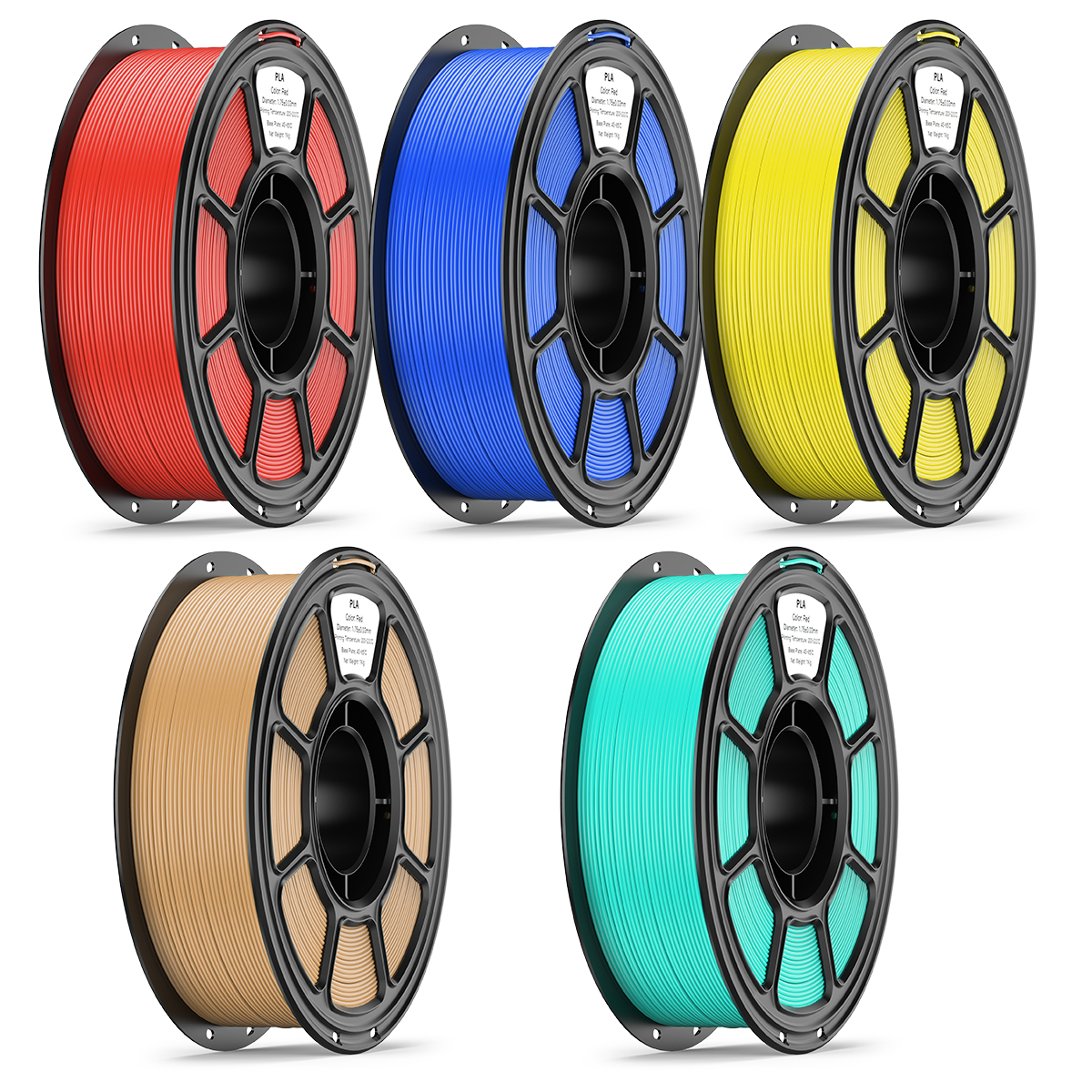 PLA 1.75mm 5-Roll 3D Printer Filament Bundle detail image 3