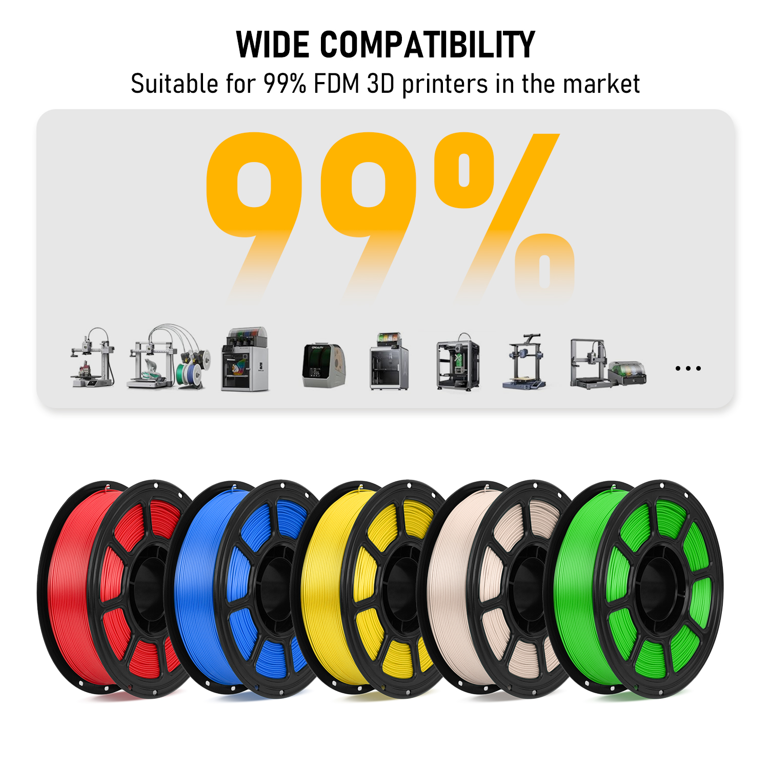 PLA 1.75mm 5-Roll 3D Printer Filament Bundle detail image 2